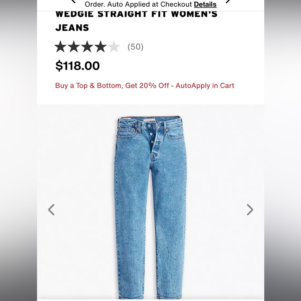 Levi’s wedgie straight leg jeans